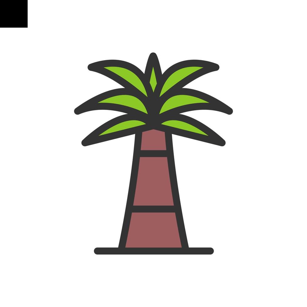 palm bomen icoon vector logo stijl