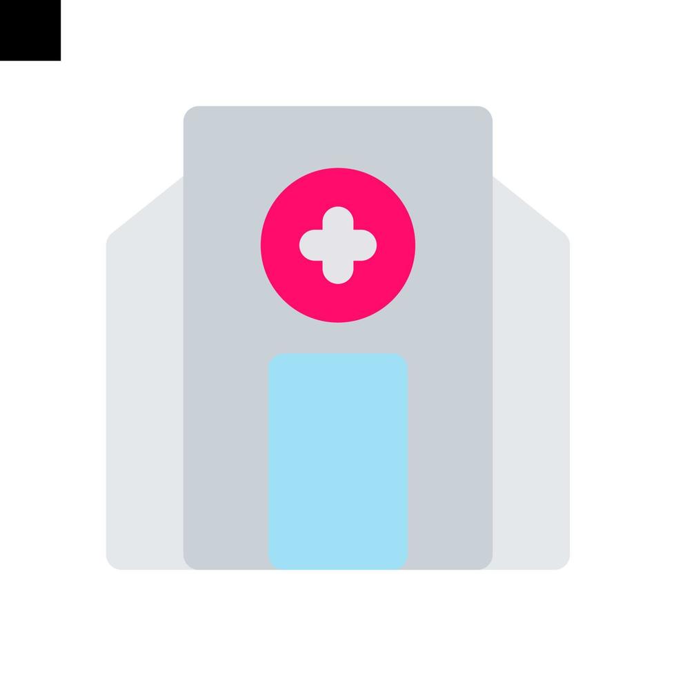 ziekenhuis icoon logo vlak stijl vector