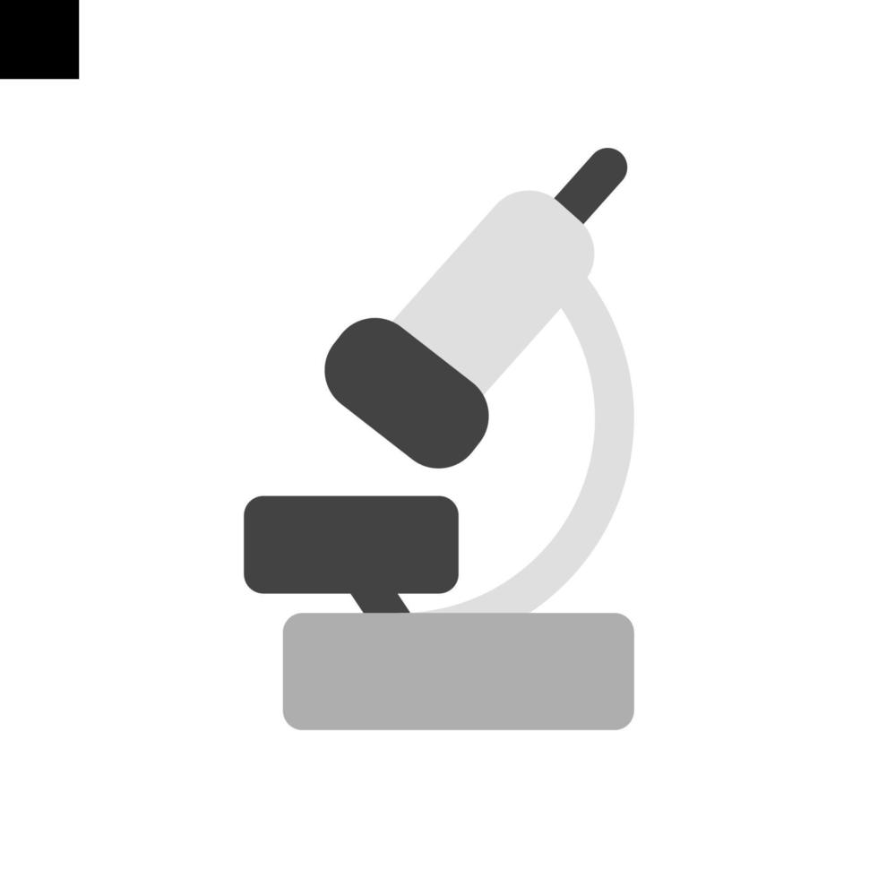 microscoop icoon logo vlak stijl vector