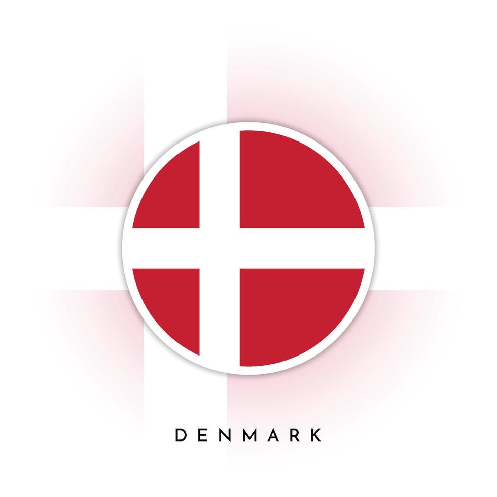 Denemarken ronde vlag ontwerp vector
