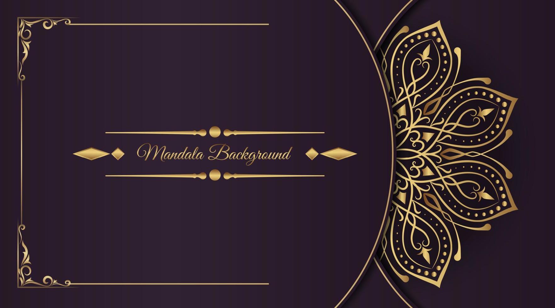 luxe achtergrond, met gouden mandala-decoratie vector