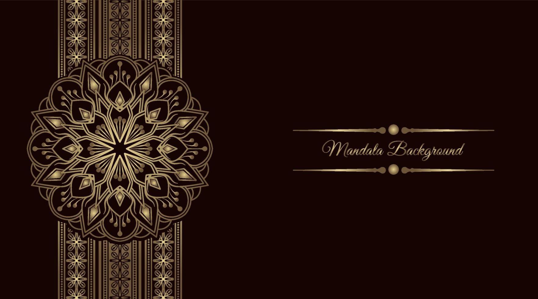 luxe achtergrond met gouden mandala ornament vector