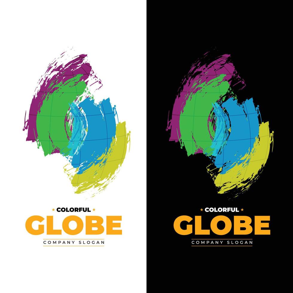 kleurrijk wereldbol abstract logo concept vector