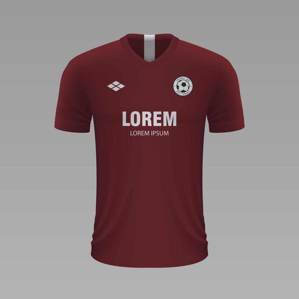 realistisch voetbal shirt. vector illustratie