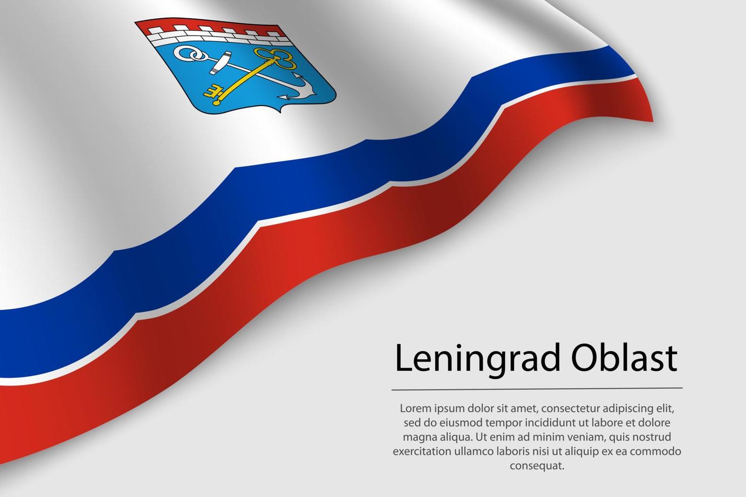 Golf vlag van leningrad oblast is een regio van Rusland vector