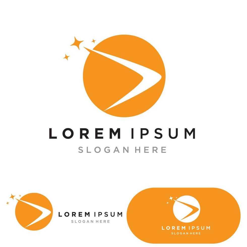 ster en zoemen bedrijf succes logo vector