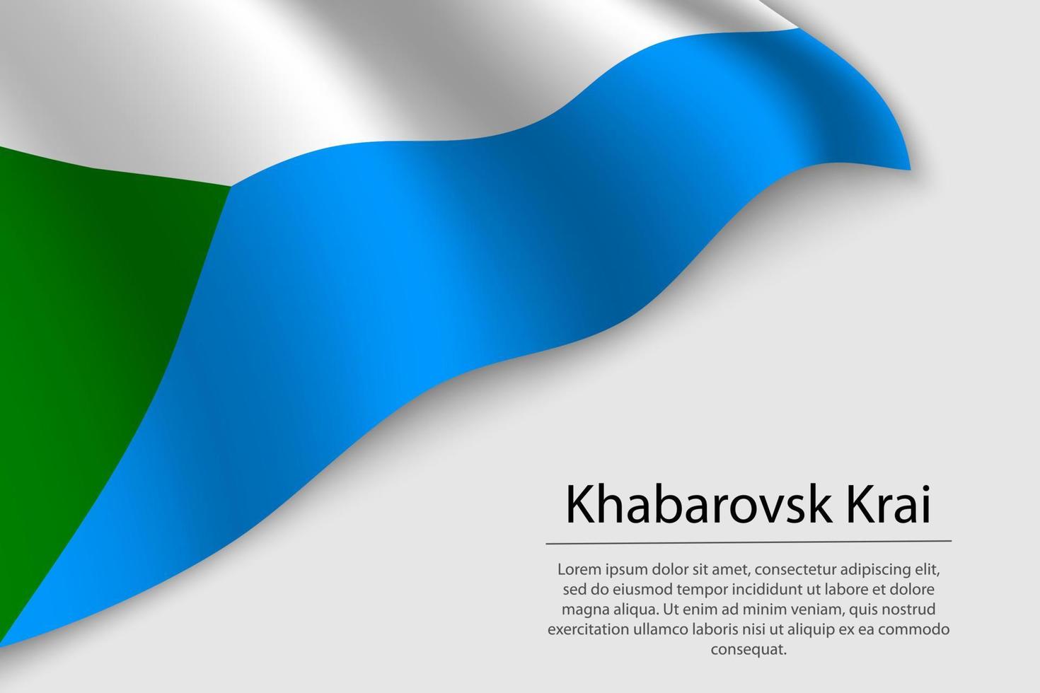 Golf vlag van khabarovsk krai is een regio van Rusland vector