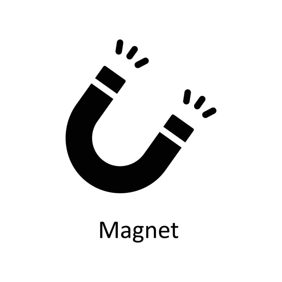 magneet vector solide pictogrammen. gemakkelijk voorraad illustratie voorraad