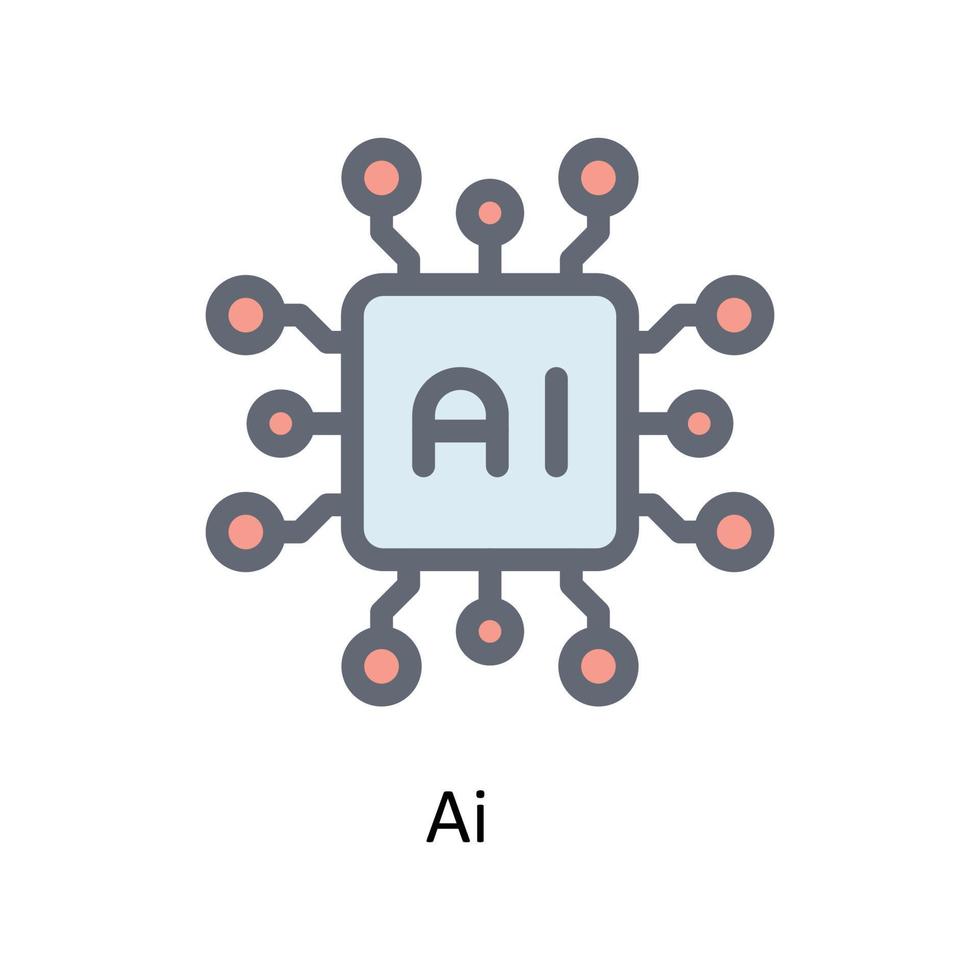 ai vector vullen schets pictogrammen. gemakkelijk voorraad illustratie voorraad