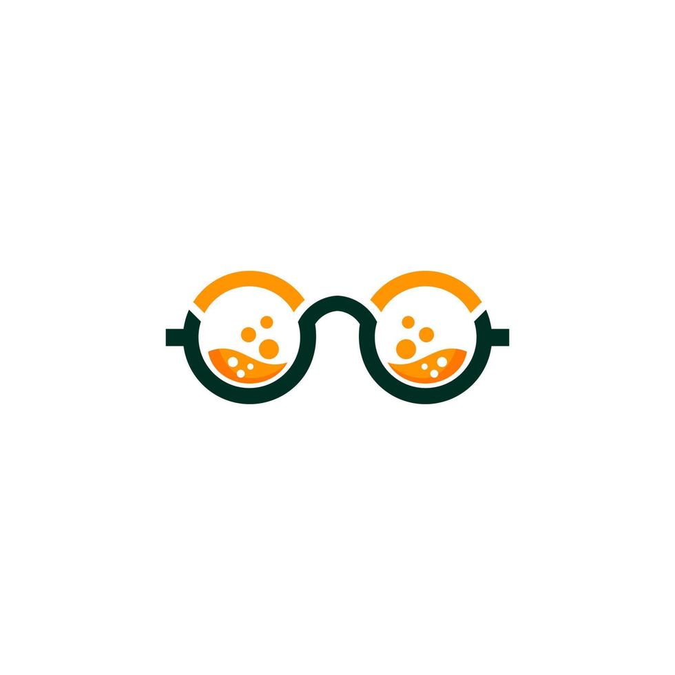 eyewear logo met signaal teken Aan het vector