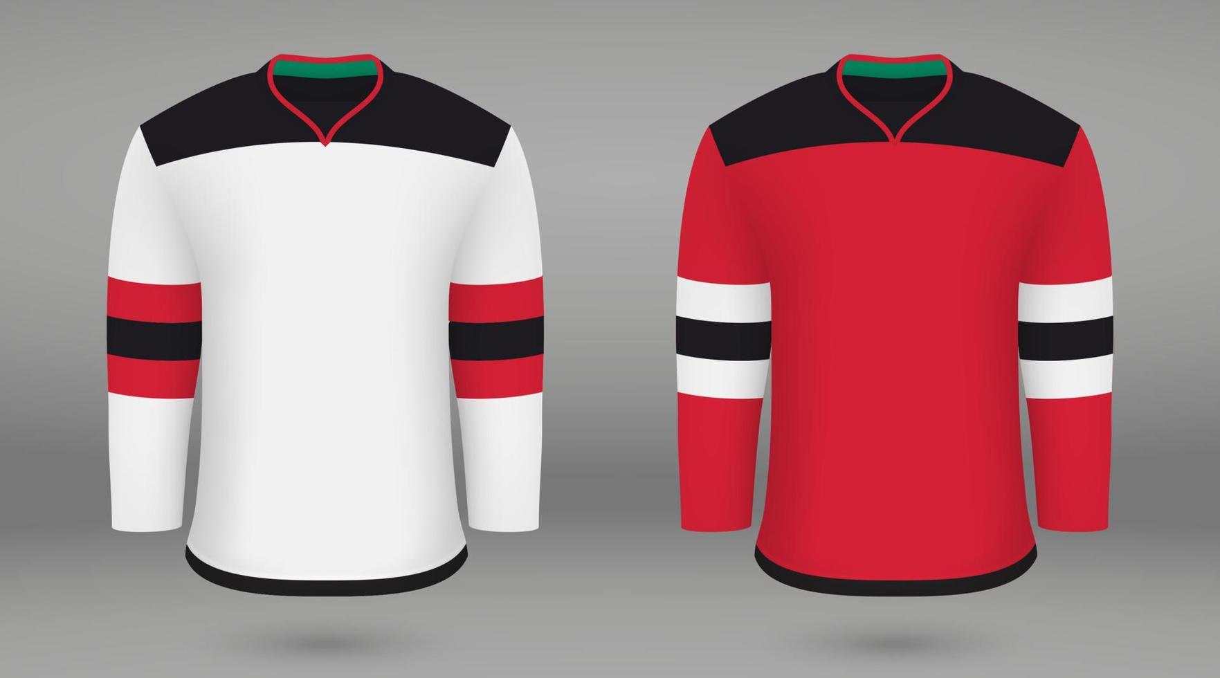 overhemd sjabloon kracht hockey Jersey vector