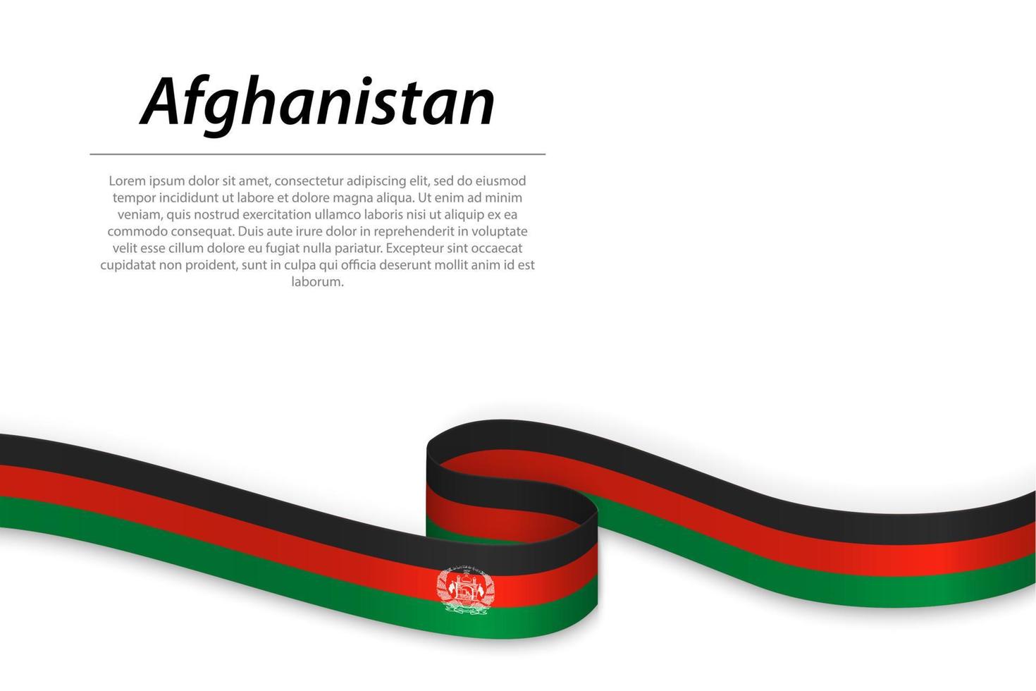 zwaaiend lint of spandoek met vlag van afghanistan vector