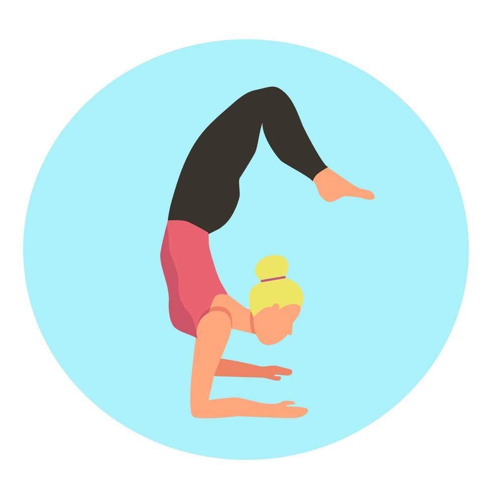 vrouw doet yoga vector