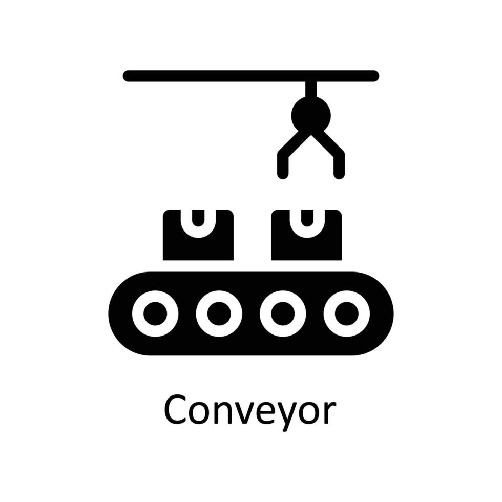 transportband vector solide pictogrammen. gemakkelijk voorraad illustratie voorraad