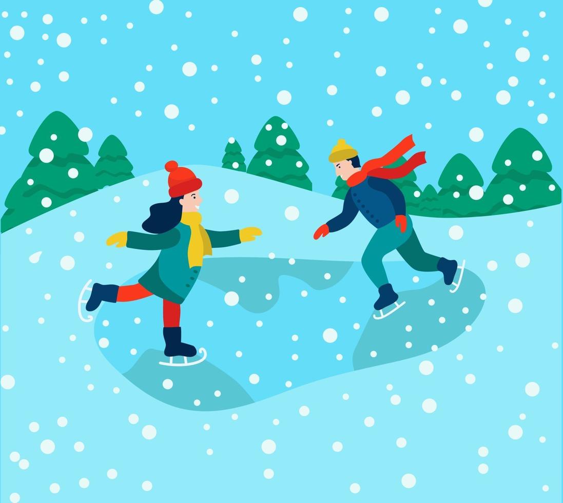 winterpret en spelletjes vector