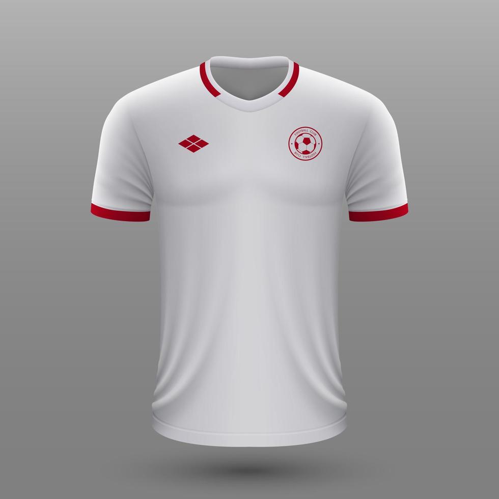 realistisch voetbal overhemd , Polen huis Jersey sjabloon voor Amerikaans voetbal uitrusting. vector