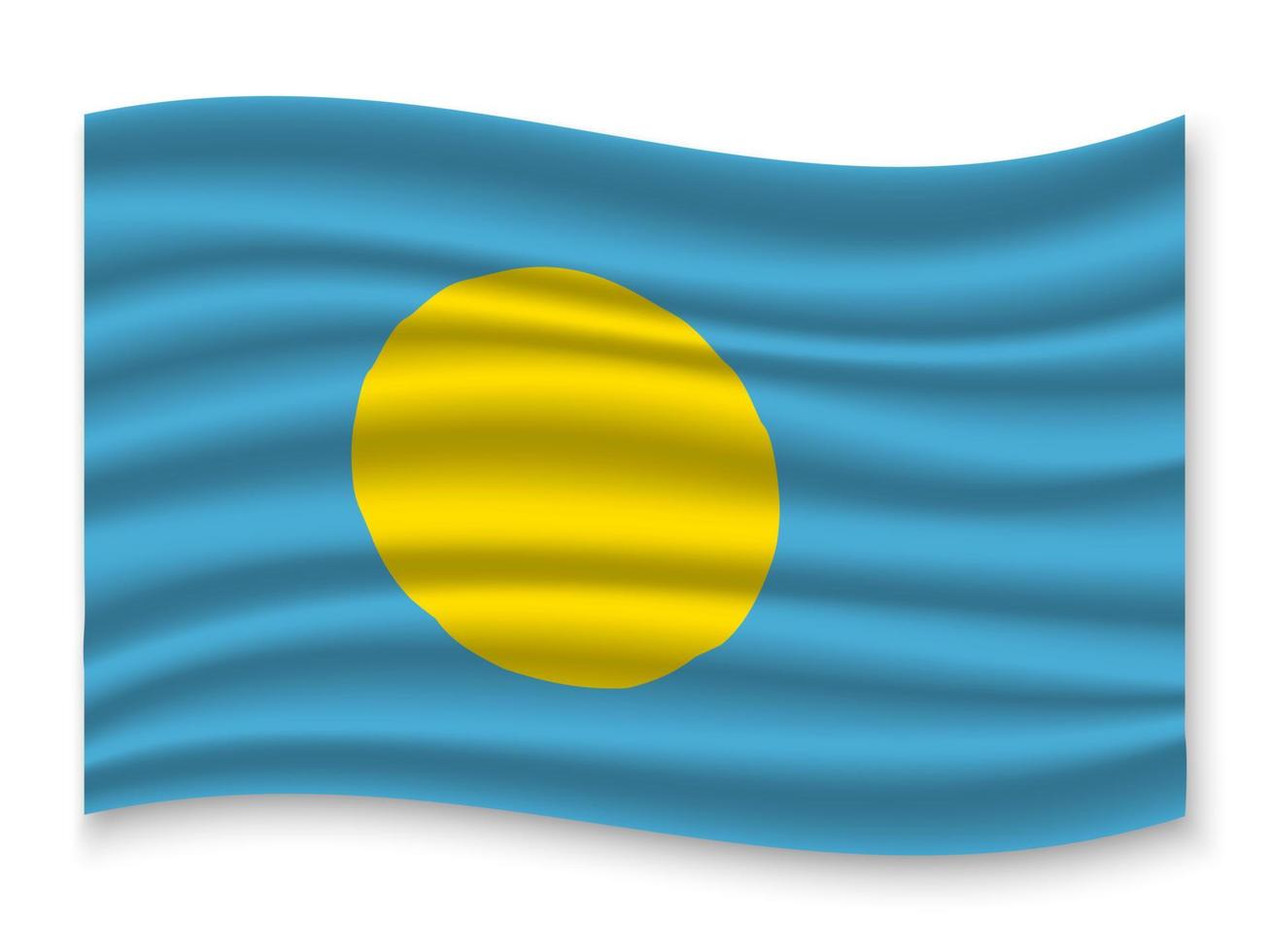 3d golvend vlag . vector illustratie