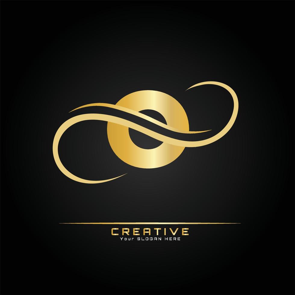 brief eerste luxueus logo sjabloon. logo gouden concept. brief logo met gouden luxe kleur en monogram ontwerp. vector