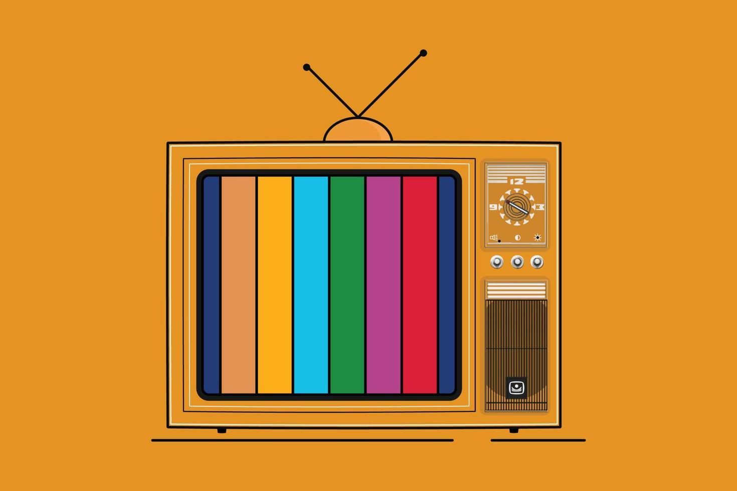 vector televisie TV icoon vector illustratie. wijnoogst TV vector.