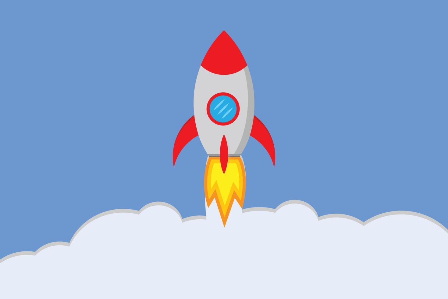 raket lancering icoon geïsoleerd Aan achtergrond vector illustratie vlak ontwerp