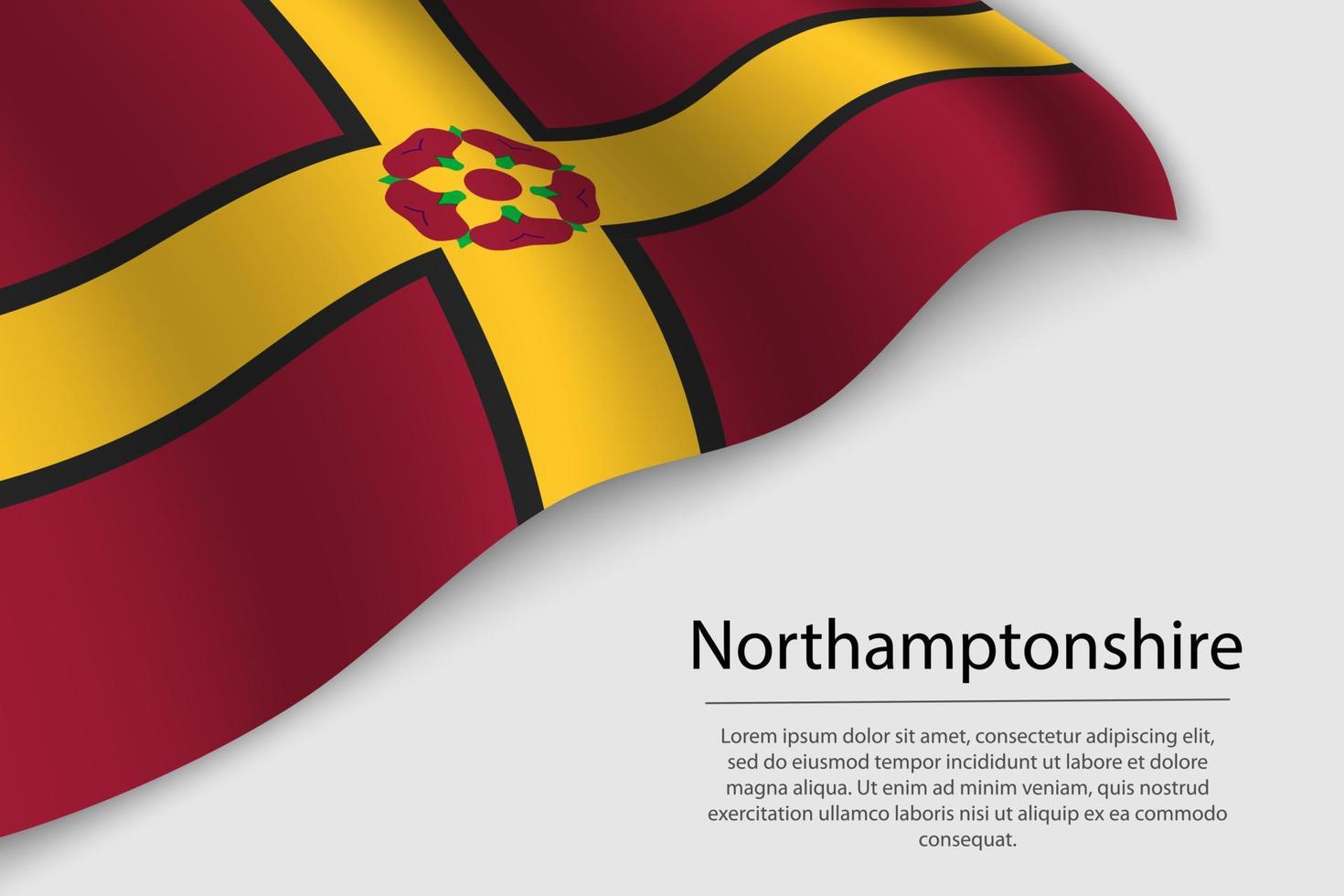 Golf vlag van Northamptonshire is een provincie van Engeland. banier of vector