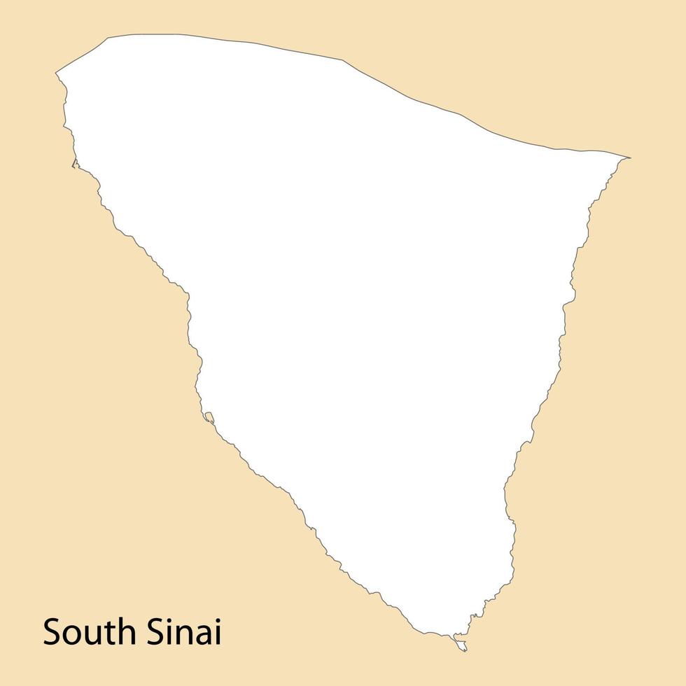 hoog kwaliteit kaart van zuiden sinai is een regio van Egypte vector