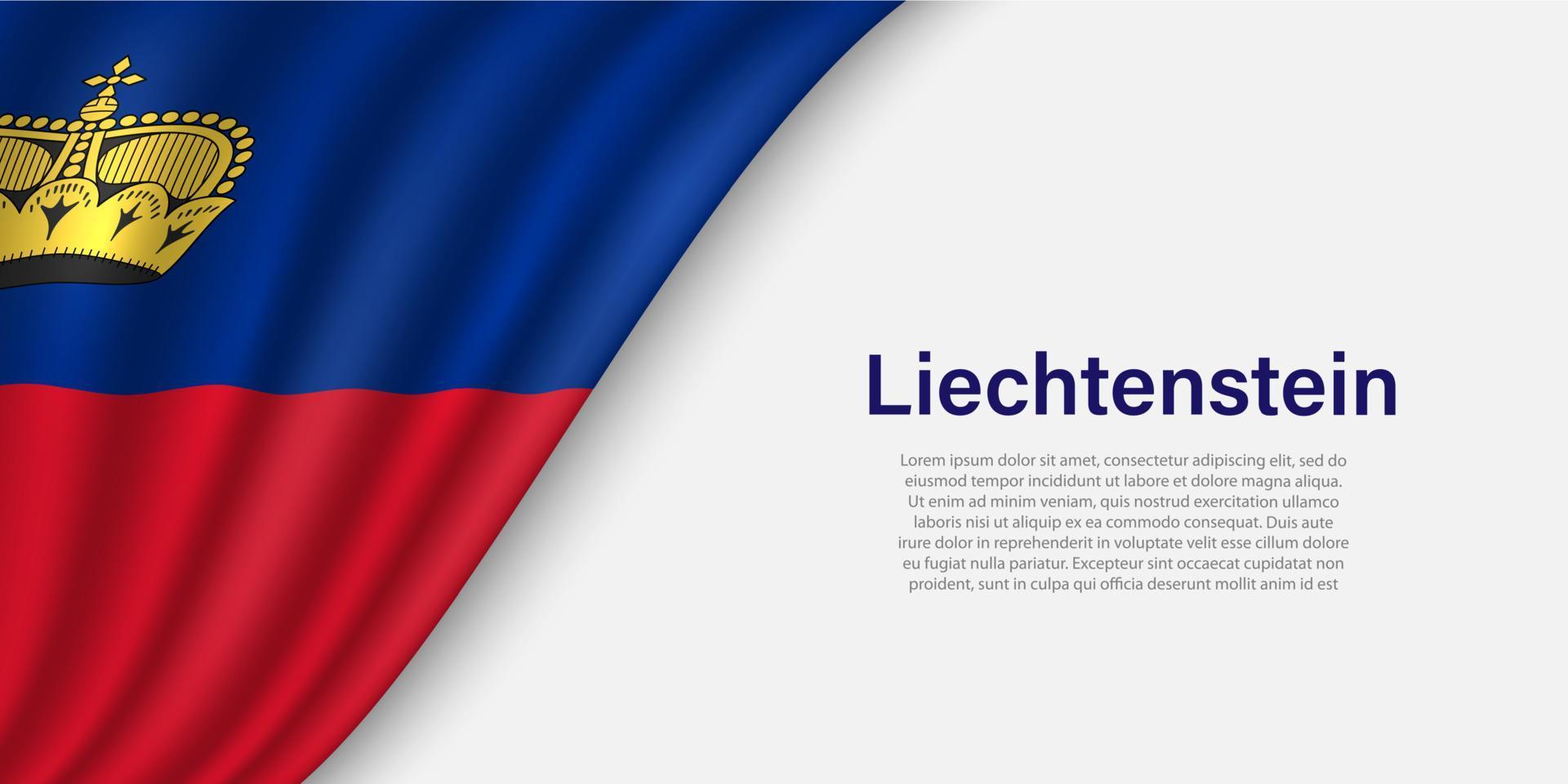 Golf vlag van Liechtenstein Aan wit achtergrond. vector