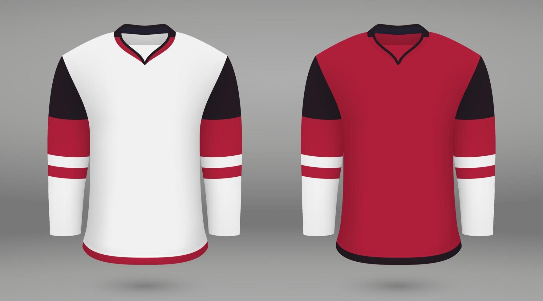 overhemd sjabloon kracht hockey Jersey vector