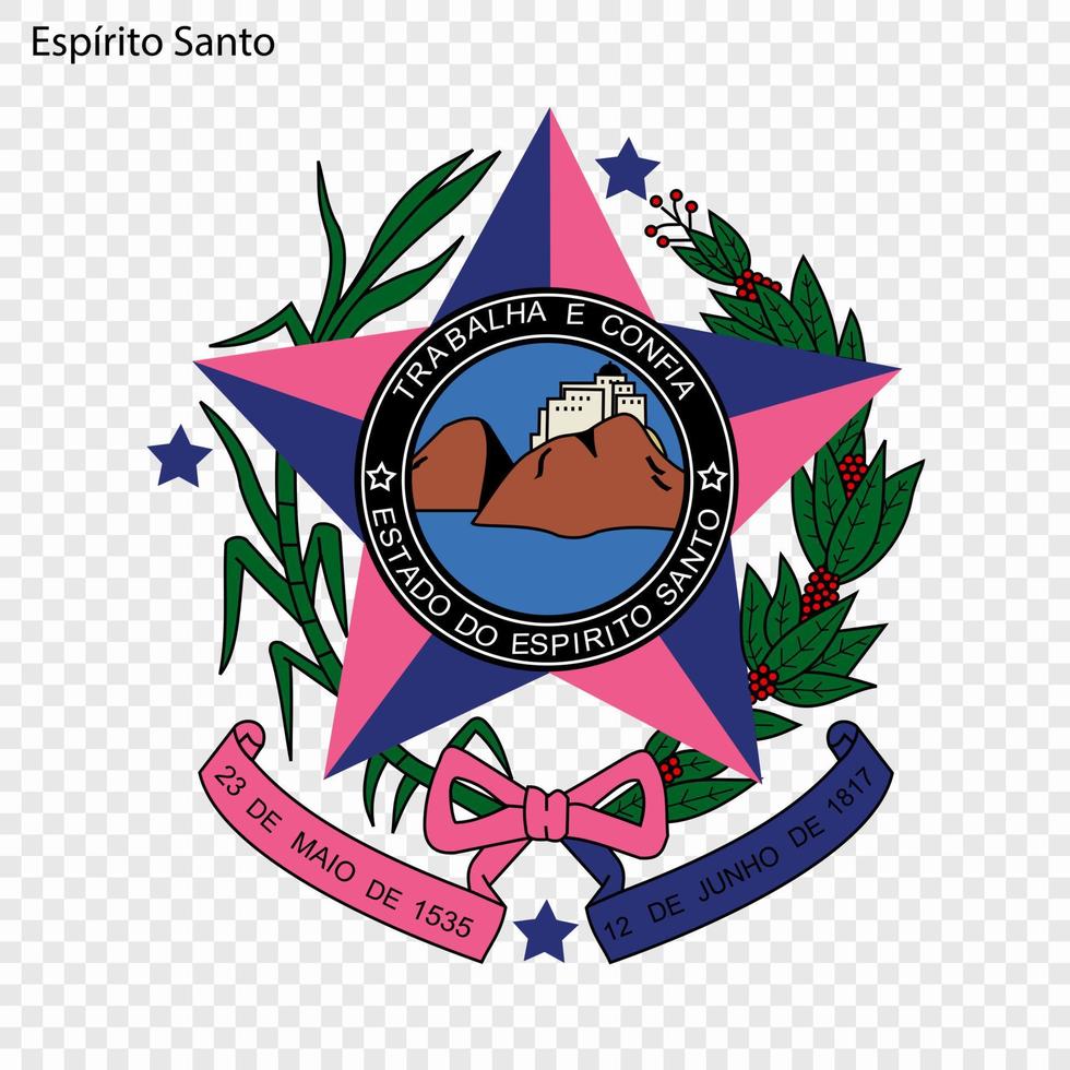 embleem staat van Brazilië vector