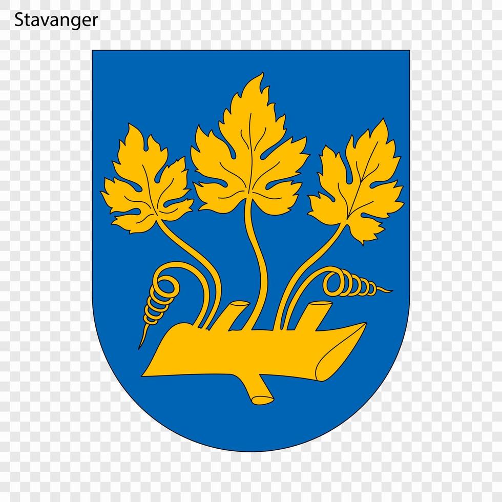 embleem van stad van Noorwegen vector