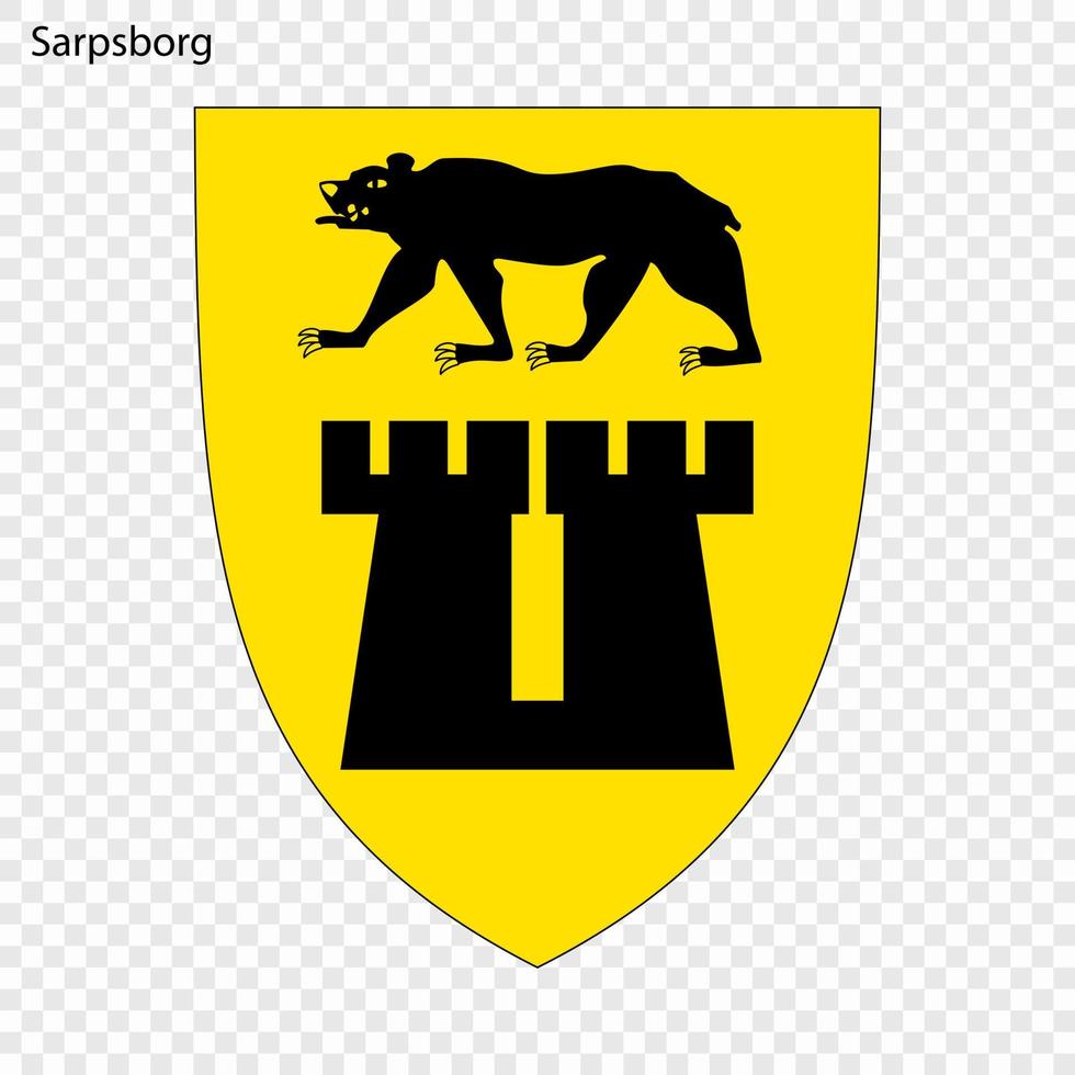 embleem van stad van Noorwegen vector