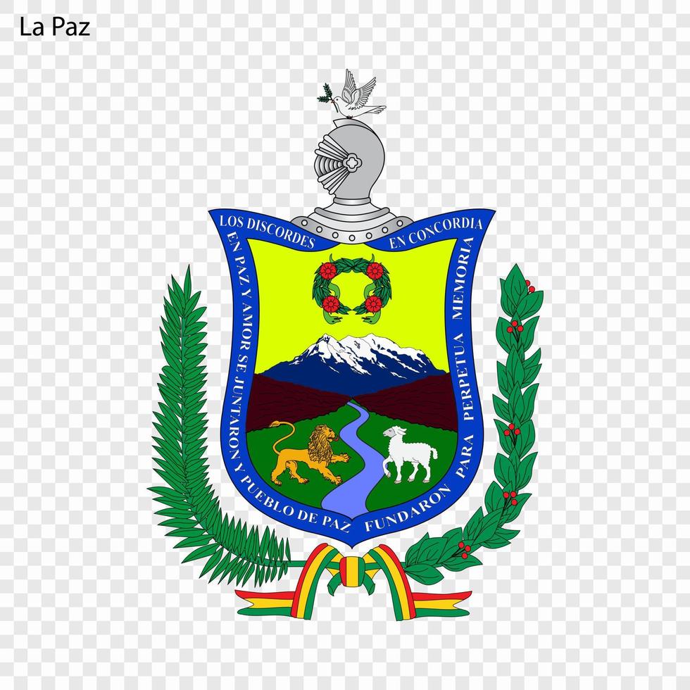 embleem stad van Bolivia. vector