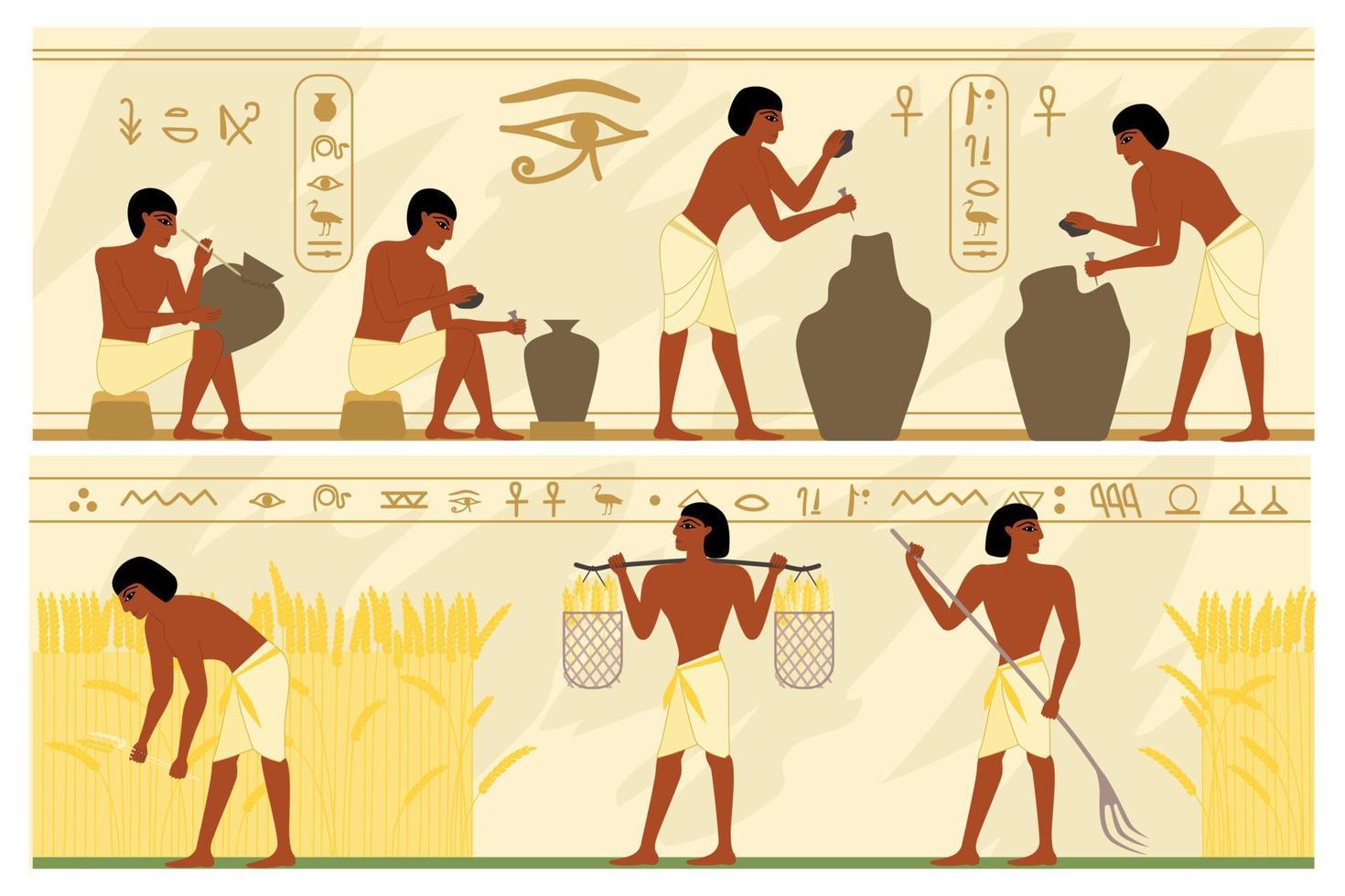oude Egypte activiteiten banners vector
