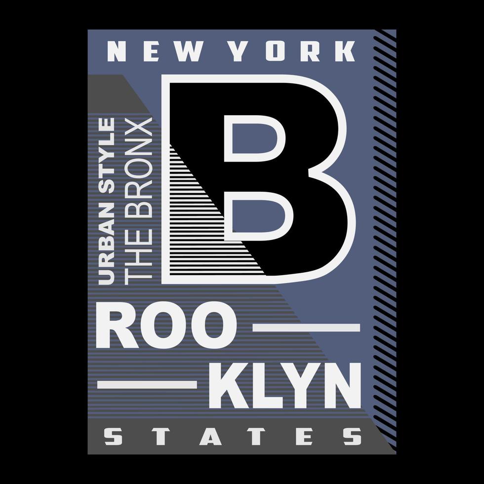 Brooklyn tekst affiche, embleem vector ontwerp