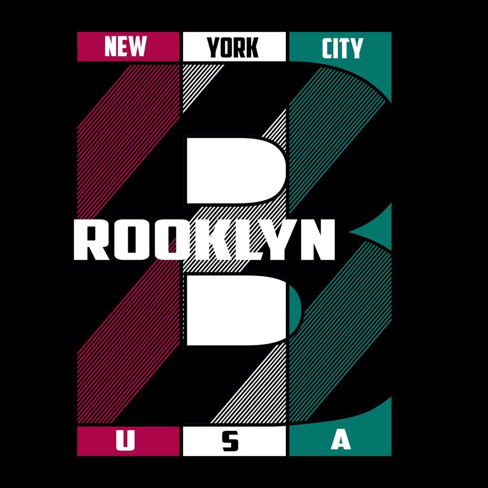 vector Brooklyn tekst, logo, etiket typografie ontwerp