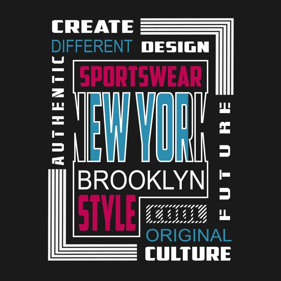 nieuw york logo tekst vector ontwerp