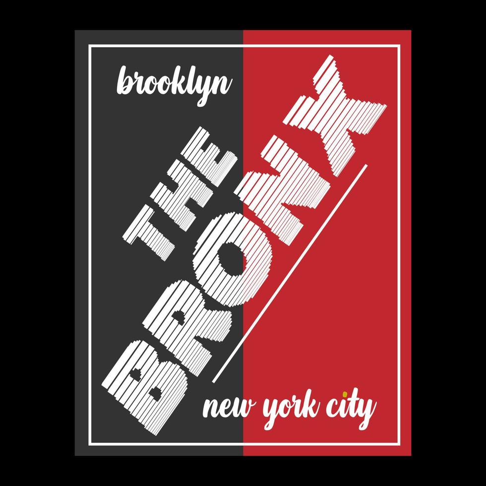 de bronx tekst logo, sjabloon vector ontwerp