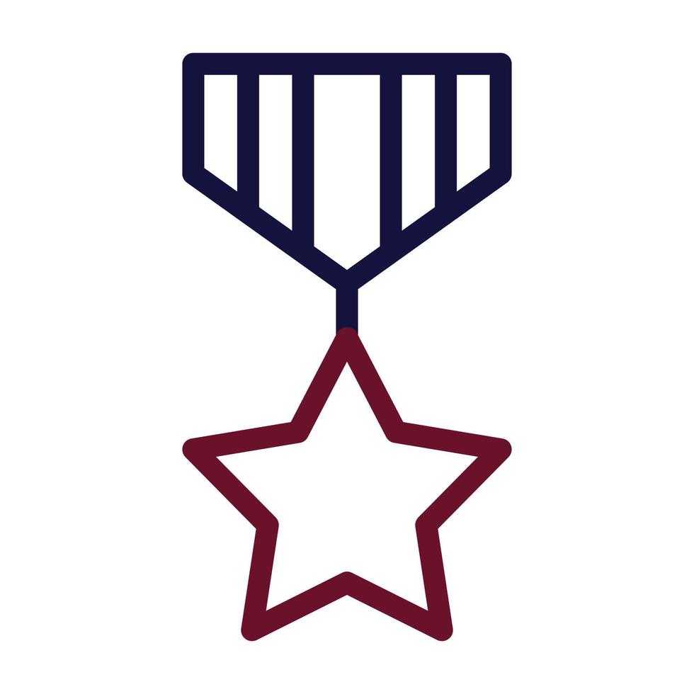 medaille icoon duokleur stijl kastanjebruin marine kleur leger illustratie vector leger element en symbool perfect.