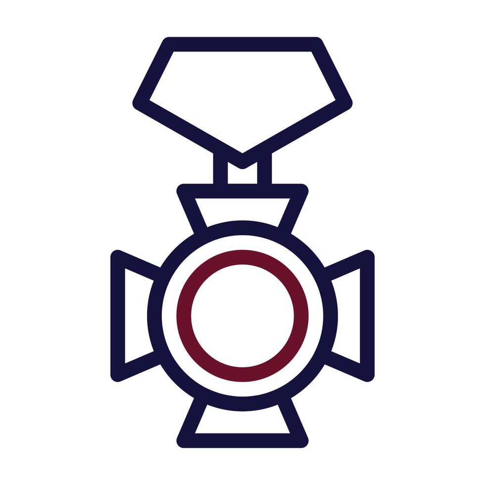medaille icoon duokleur stijl kastanjebruin marine kleur leger illustratie vector leger element en symbool perfect.