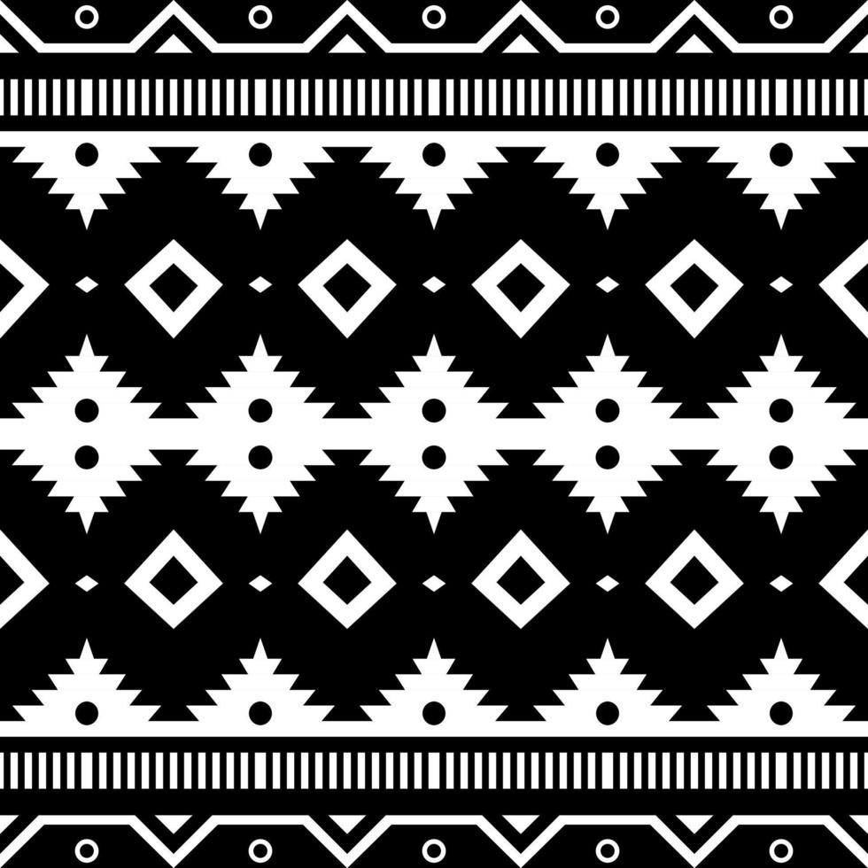 vector abstract etnisch meetkundig patroon ontwerp voor achtergrond of behang, naadloos etnisch patroon. handgemaakt. horizontaal strepen. zwart en wit afdrukken voor uw textiel. vector illustratie