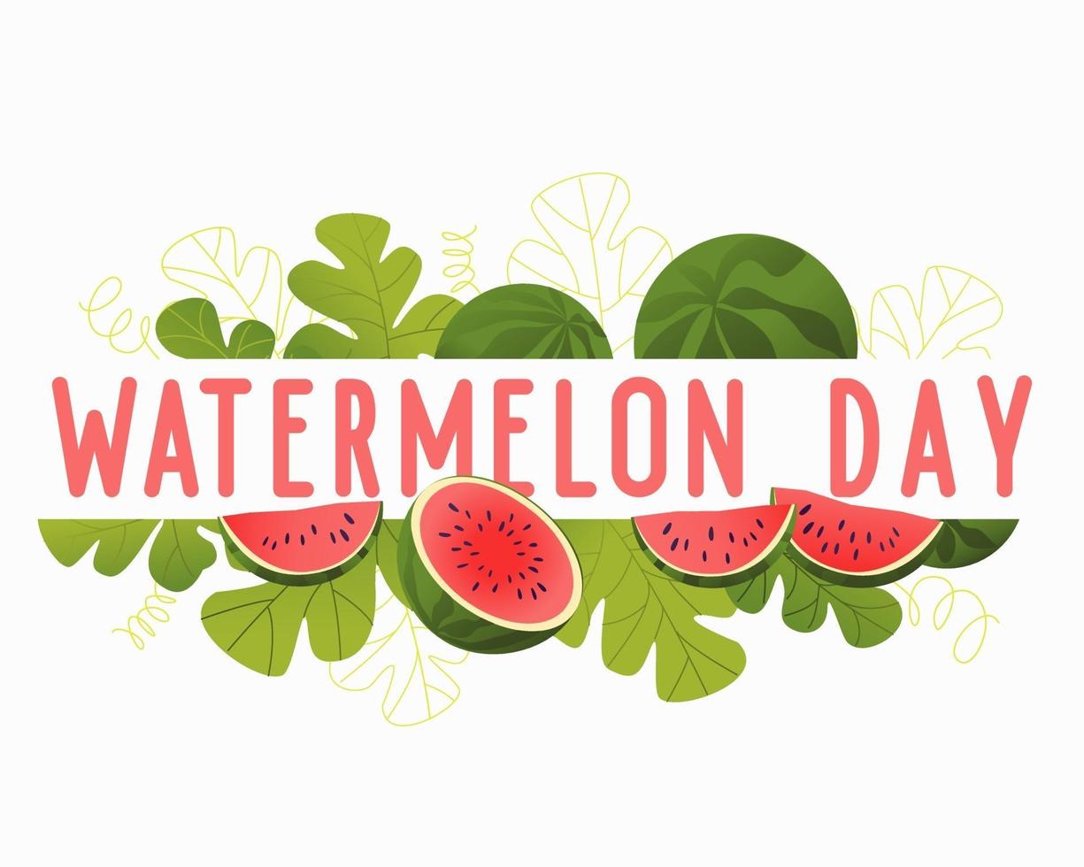 aantrekkelijke illustratie voor watermeloen dag vector