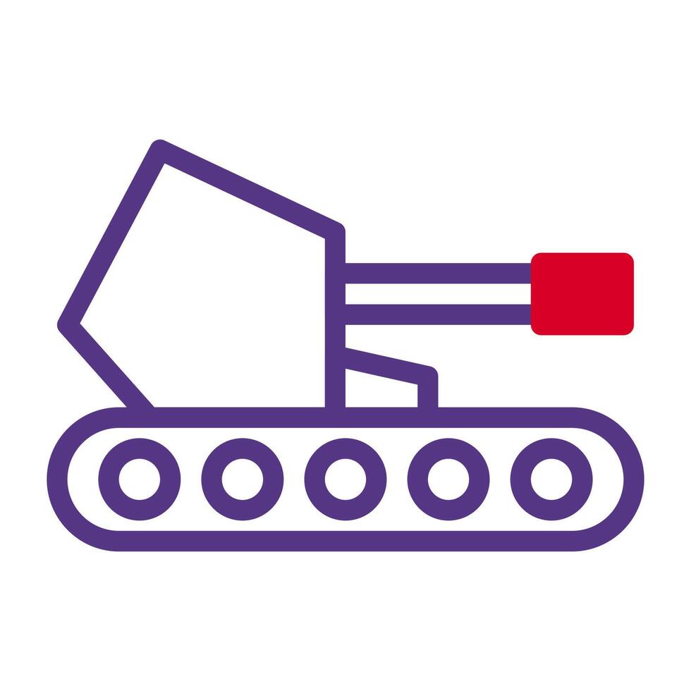 tank icoon duotoon stijl duotoon rood Purper kleur leger illustratie vector leger element en symbool perfect.