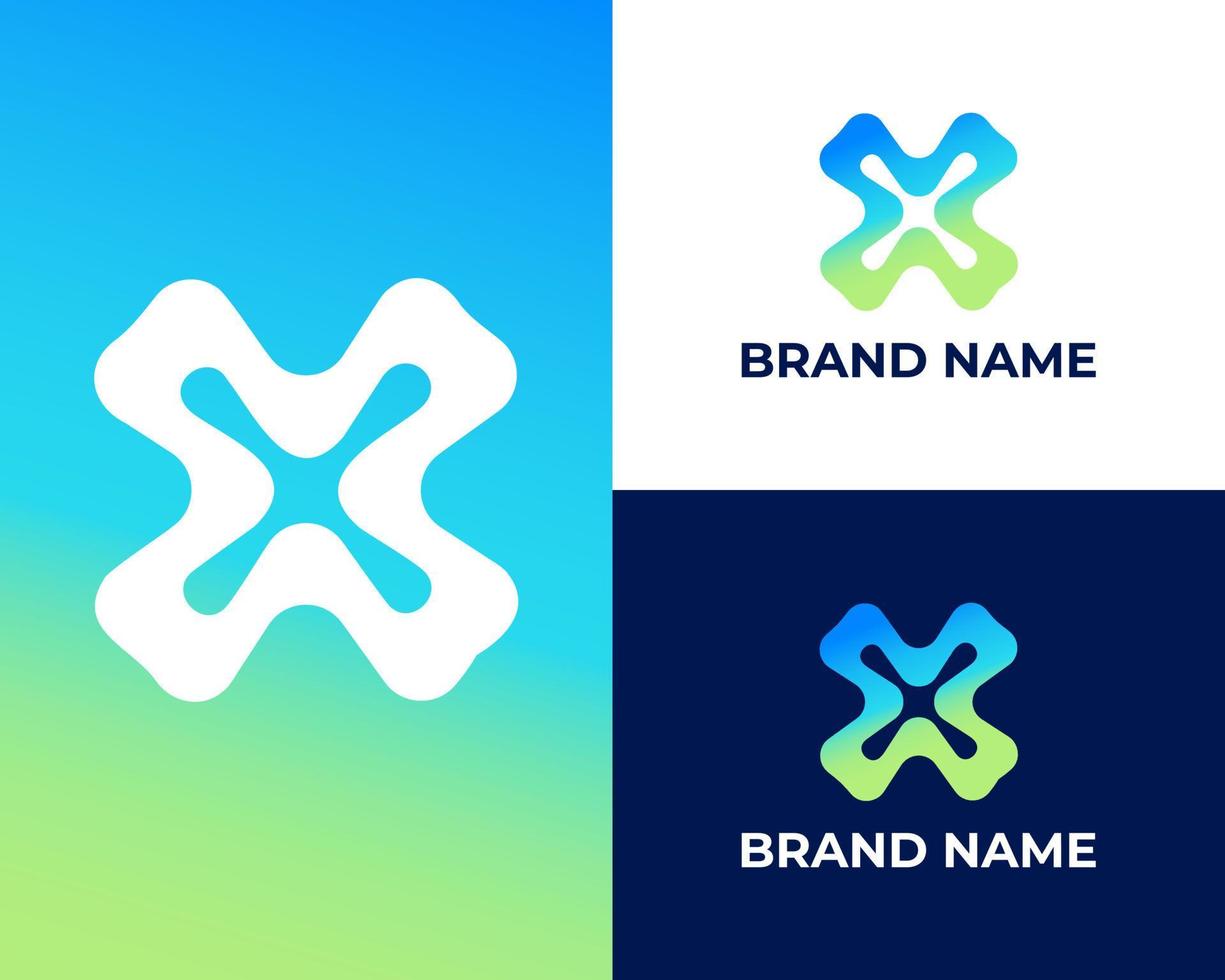 gemakkelijk en minimalistische brief X logo ontwerp sjabloon vector