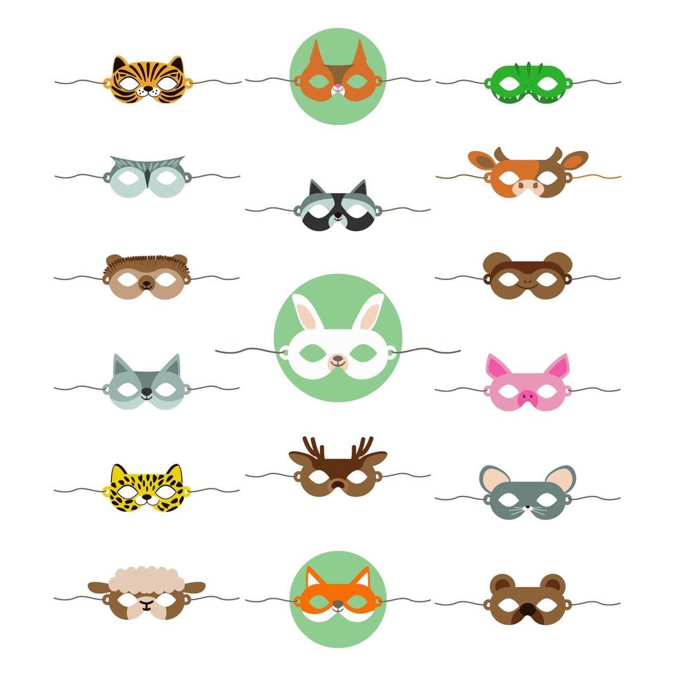 maskers dieren schattig, geweldig ontwerp voor elk doel vector