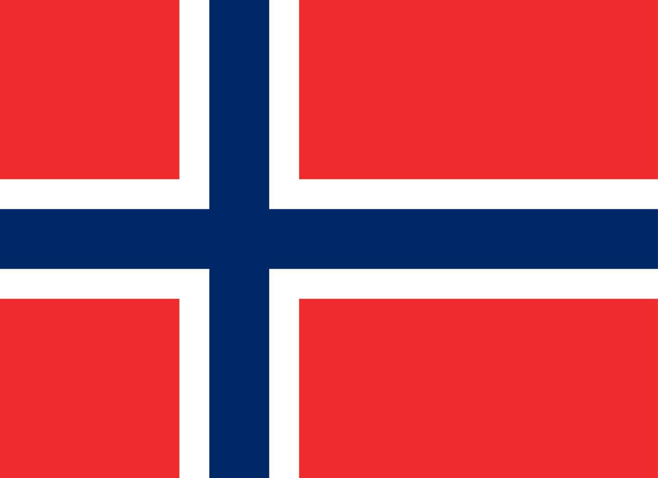 Noorwegen gemakkelijk vlag correct maat, proportie, kleuren. vector