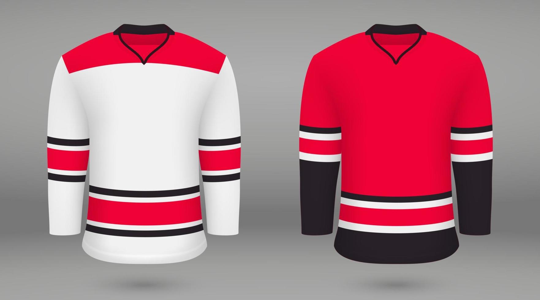 overhemd sjabloon kracht hockey Jersey vector