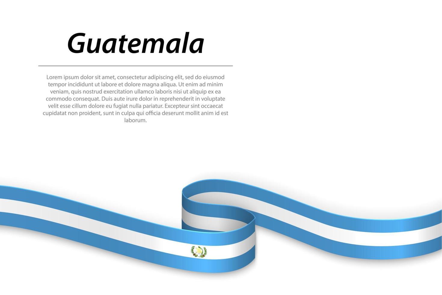 zwaaiend lint of spandoek met vlag van guatemala vector