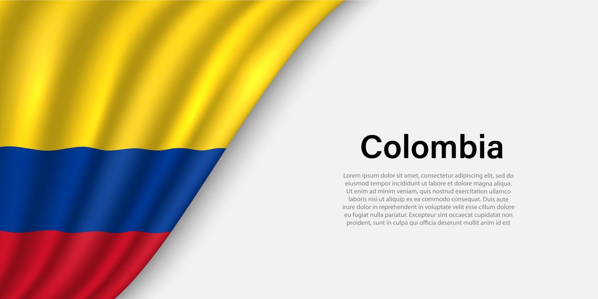 Golf vlag van Colombia Aan wit achtergrond. vector