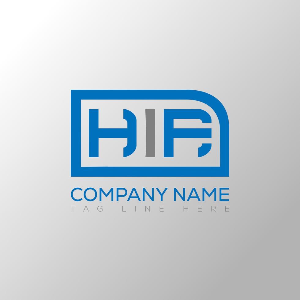 hif brief logo creatief ontwerp. hif uniek ontwerp. vector