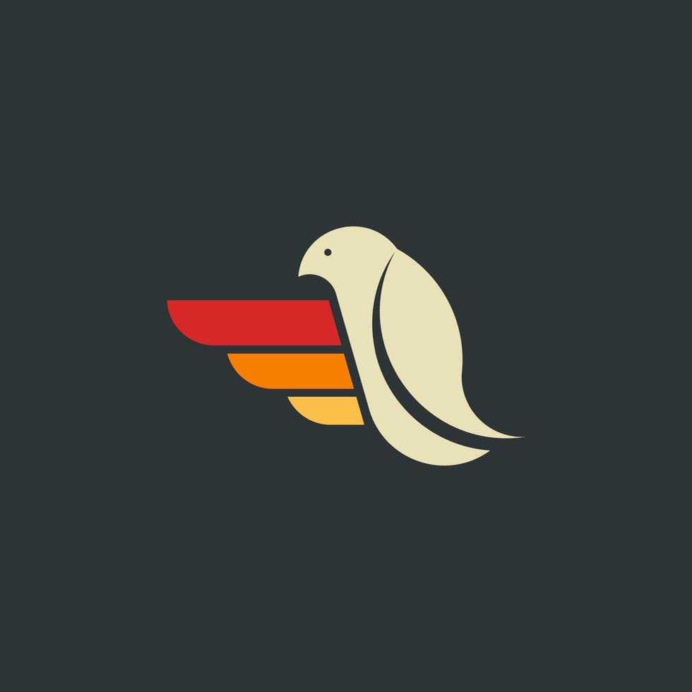 vogel concept logo. modern en minimalistische logo. fit voor bedrijf, merk, identiteit, koopwaar, bedrijf. vector eps 10.